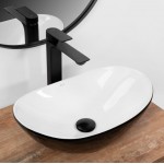 Накладной умывальник Rea Royal Mini Black White Накладной умывальник Rea Royal Mini Black White
